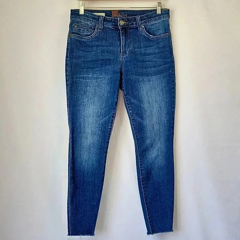 Kut from the Kloth Carlo Ankle Skinny Jeans Medium Wash Size 8